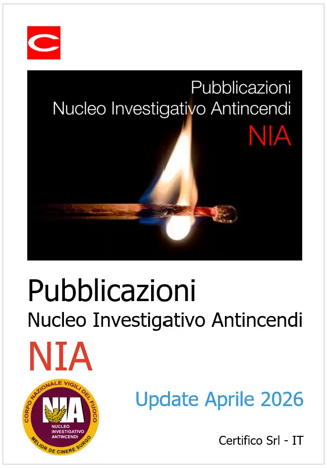 Pubblicazioni Nucleo Investigativo Antincendi (NIA) / Update Aprile 2026